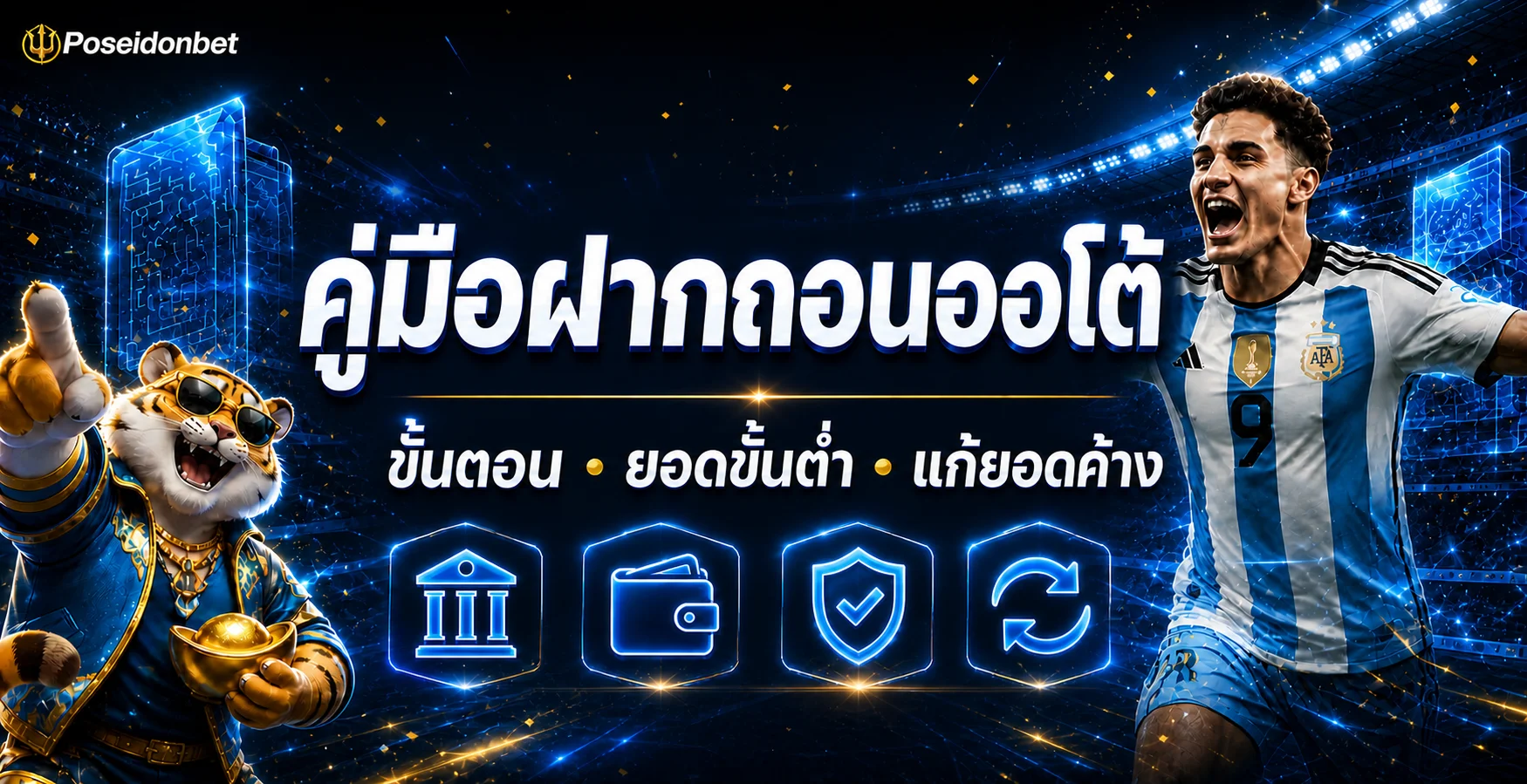 Poseidonbet ฝากถอน ออโต้ ขั้นตอนและยอดขั้นต่ำ